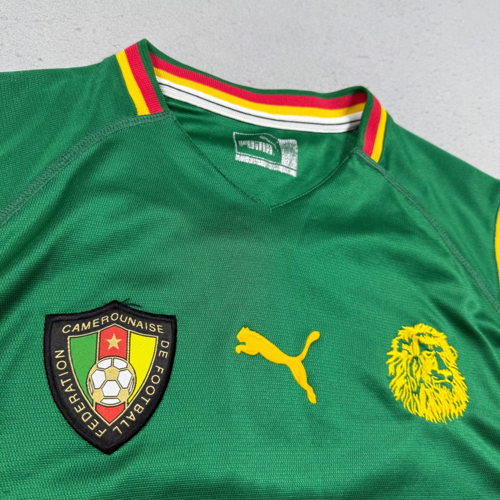 Puma Cameroon National Team Sleeveless Soccer Jersey Green Mens